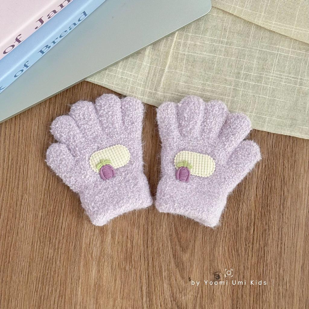 Kinderhandschuhe Winter verdickt Säuglinge und Kleinkinder kalt und warm Kinder Fünffinger Jungen und Mädchen Strickfingerhandschuhe