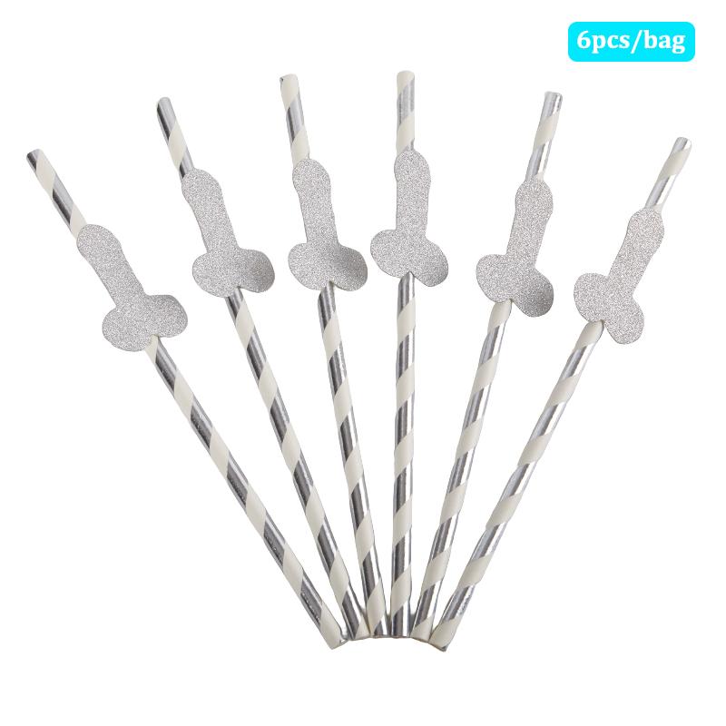 6ks/sáček Dekorace na rozlučku se slámou Jednorázové nádobí Dekor