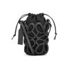 Anagram Embossed Logo Drawstring Closure Lightweight Foam Rubber Bucket Bag Women Shoulder Bag Black C630G26X01-1100