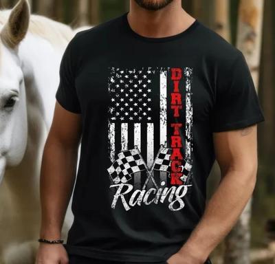 Dirt Track Racing Tee: Unisex Cotton Motorsports T-Shirt