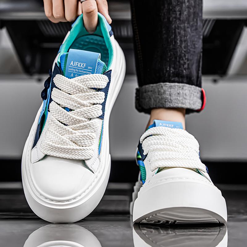 Spring Summer Rainbow Canvas Shoes Fashion Casual Men' Streetwear Sneakers Breathable Flat Vulcanized Sneakers Mens Trendy Shoes