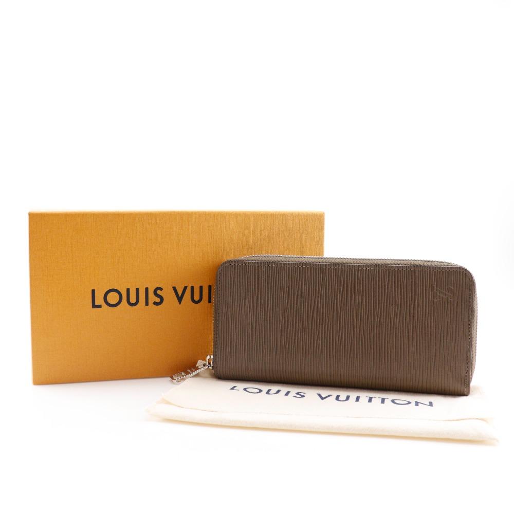 Louis Vuitton Zippy Wallet Purse M60967 Vertical Taupe Brown Epi Leather Unisex Used
