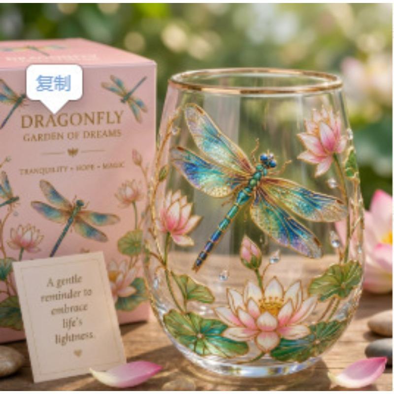 Bicchiere da Whisky Nuovo Vetro Stile Bouquet di Fiori Artigianato in Vetro Bicchiere da Whisky