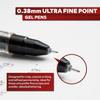 XFasten Extra Fine Point Pens 0.38mm 24-Pack Japanese-Style Fine Tip Gel Ink Ballpoint Pen Black, Smooth Ink Flow, Smudge-Free, Quick-Drying, No
