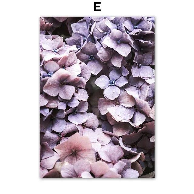 Dandelion Reed Purple Flower Sea Grass Sunset Nordic Poster  Pictures Wall Art Print Canvas Painting Decoration For Living Room