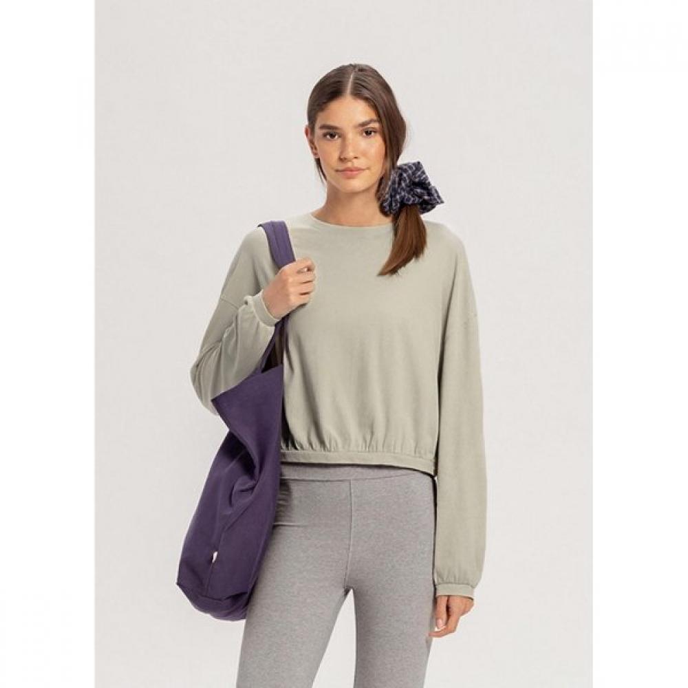 Budhi Mudra Diagonal Long Sleeve Elm  B61002atl21 K16 Elm/S