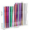 Reusable Drinking Straw Holder Organizer Acrylic Straw Holders Dispenser Straw Storage Rack  Bar