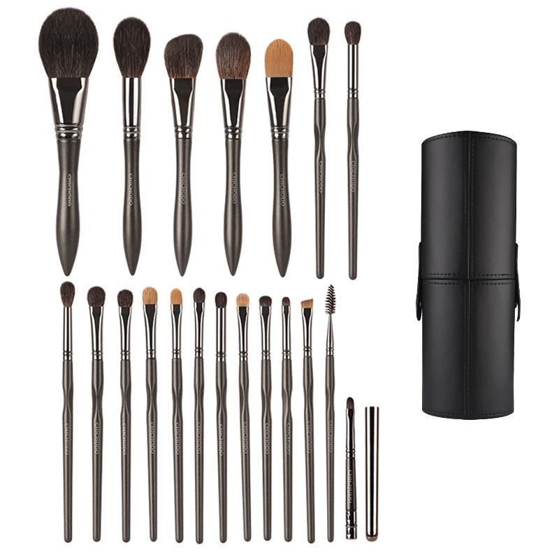 Natural Animal Hair Makeup Brush Set - Full Collection