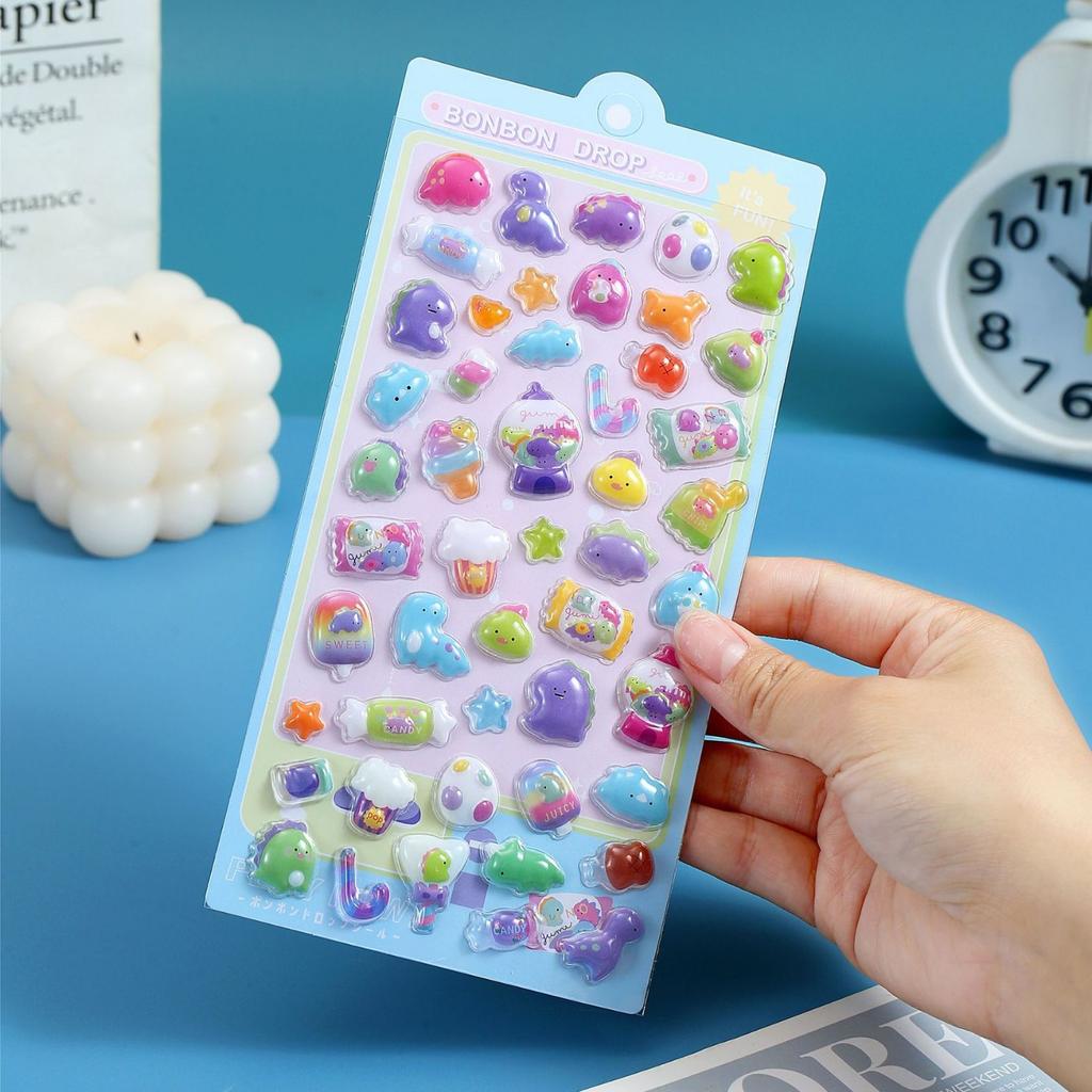 3D Cartoon Stickers Toy Relief Hollow Cute Decorative Diy Stickers For Phone Laptop Diary Notebook Kindergarten Awardfor Student