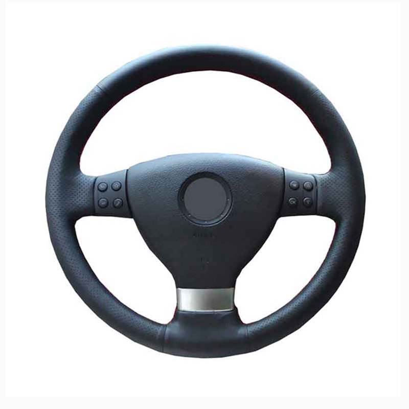 DIY Customized Car Steering Wheel Cover For VW Golf 5 Mk5 Passat B6 Jetta 5 Mk5 Tiguan Leather Braid For Steering