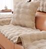Thickened Rabbit Plush Sofa Cover Universal Non-slip Winter Warm Sofa Towel Couch Cushion Slipcovers for Living Room Furniture