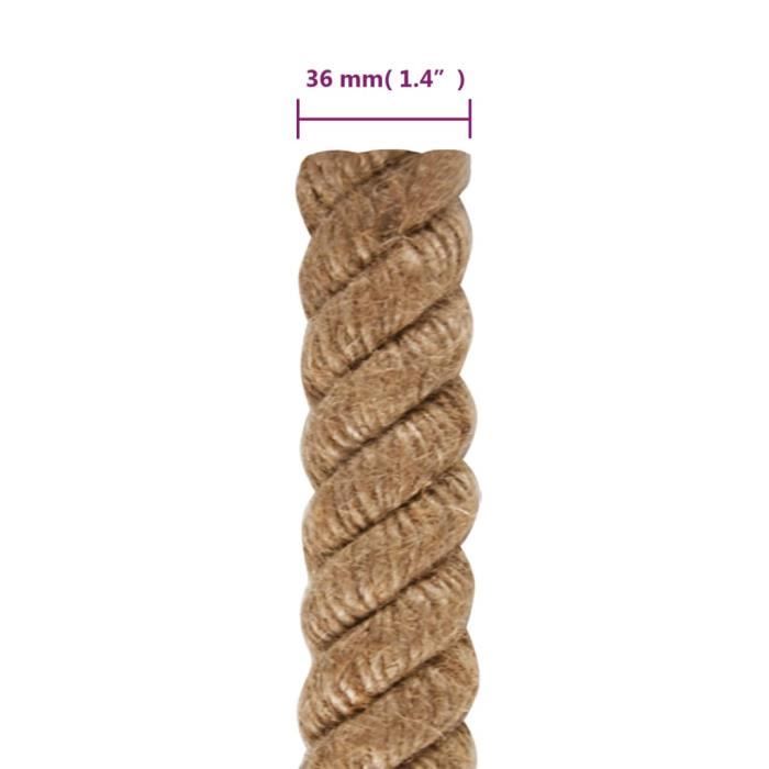 VidaXL Jute Rope 5 M Long 36 Mm Thick 153772