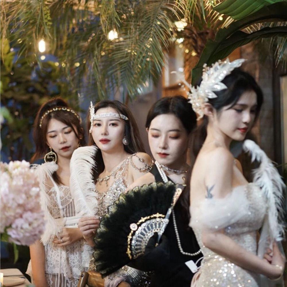 Quasten Pailletten Haarband Maskerade Party Haar Zubehör Feder Kopfbedeckungen koreanischen Stil Stirnband