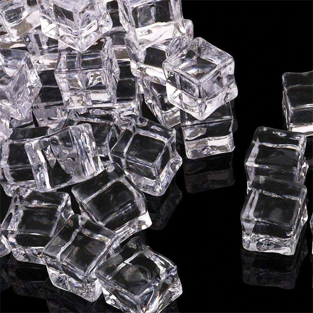 Photography Props Drinks Decoration Acrylic Cubes Fake Crystal Artificial Ice Simulate Ice Cubes