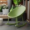 Nordic Eggshell Plastic Recliner: Versatile Indoor/Outdoor Rocking Chair for Living Room or Balcony.