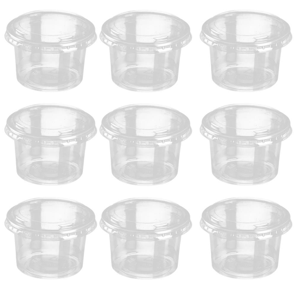100 PZ Contenitore Trasparente con Coperchio Contenitori Coperchi Coppa Gelatina Snack Coppa Gelato Yogurt