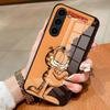 Funda de Teléfono Linda Gato G-GarfieldeS Para Samsung S26 S25 Edge Ultra S23 S22 S21 S20 Ultra Plus S24 Fe A54 A53 A25 Cubierta de Cristal