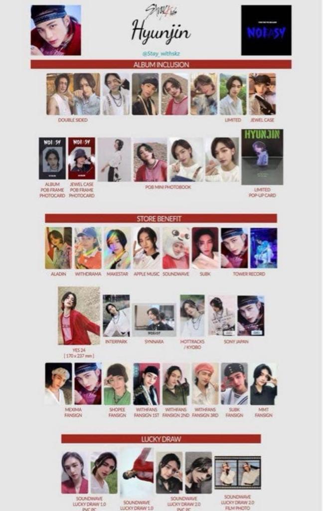 [USED] Straykids Hyunjin Noeasy Bonus Trading Card Shopee