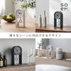 Soem CGY Analoge Tischuhr, Klein, Hergestellt in Japan, Lautlos, Ohne Sekundenzeiger, Geschenk (Holzkohle)