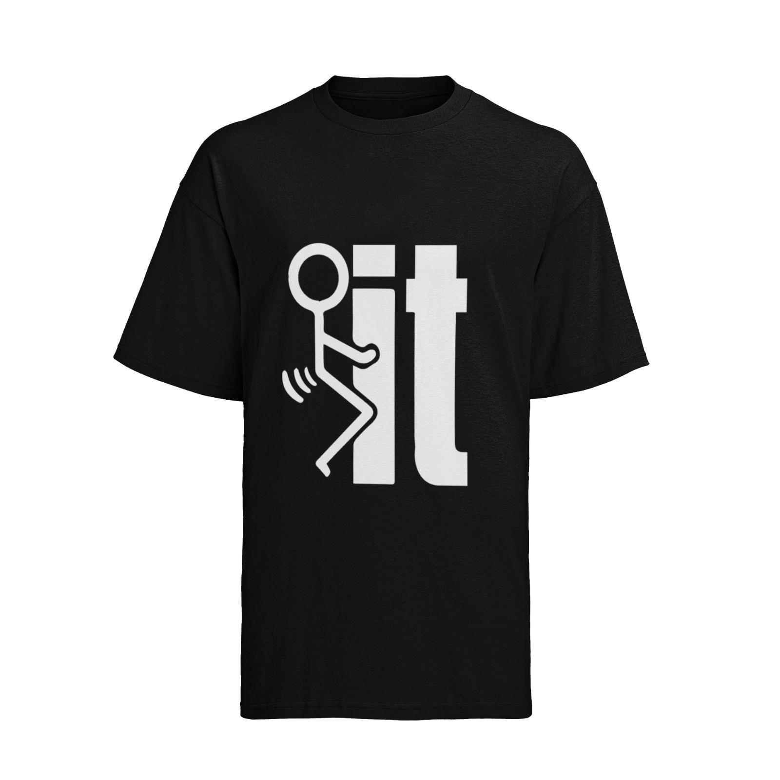 Funny Fuck It You Strichman Middle Finger FCK Mens T-Shirt Mens Womens Tees Top 100% Cotton XL