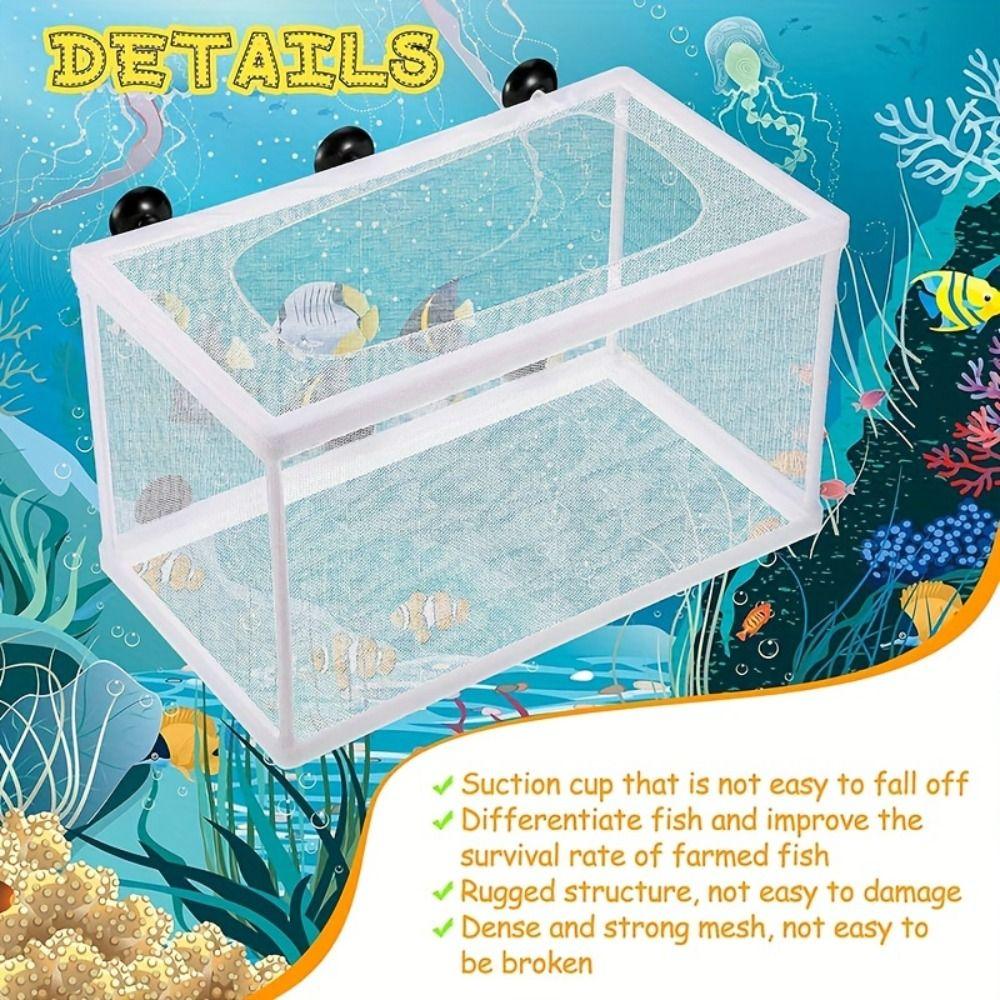 with Suction Cups Breeding Isolation Net Hanging Baby Fish Hatchery  Baby Fishes Shrimp
