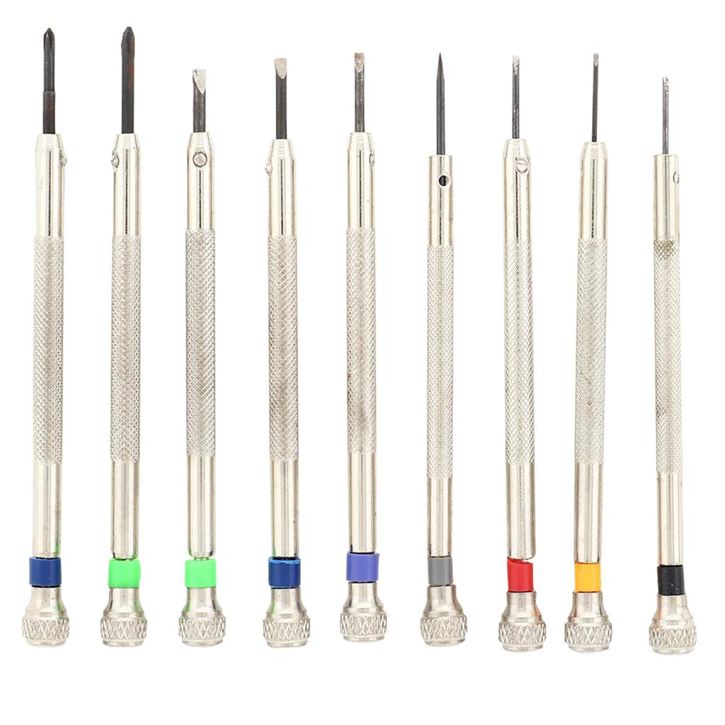 9Pcs 0.8mm‑2.0mm Watch Screwdriver Kit Tools for Watch Repairing
