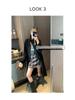 Moqie Retro Wool Plaid A-line Slimming Skirt MQ1000