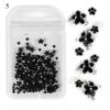 200Pcs Acrylic Crystal 3D Flower Nail Art Decoration Cute Mixed Size Manicure _A
