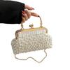 Faux Pearl Shoulder Bag Exquisite Decorative Stylish Handbag Portable Lightweight Women Fashionable Shoulder Handbag