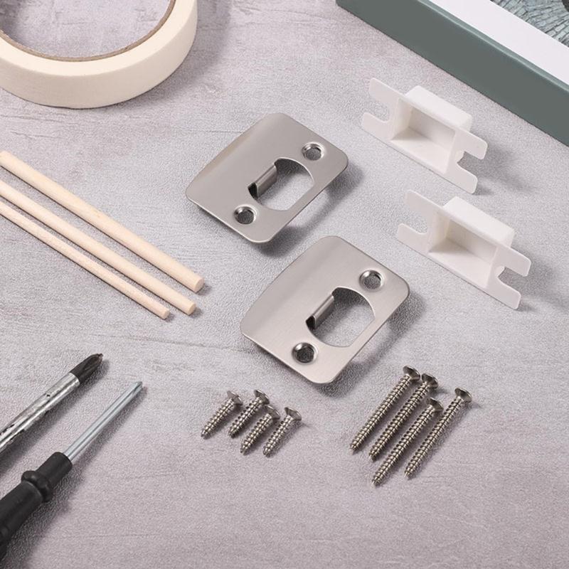 Home Door Strikes Plate set with Easy to Clean surfaces & Precise Hole Alignment Standard Door Lock Latches Reinforcement