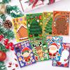 8/16Sheets Christmas Puzzle Stickers Santa Snowman Xmas Tree Make a Face Sticker Kids Party Favors Toy Gift New Year Decoration