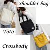Brighttrust Tote Bag, Large Capacity, Canvas Shoulder Bag, Crossbody Bag, for Students, School, and Commuting (Yellow)