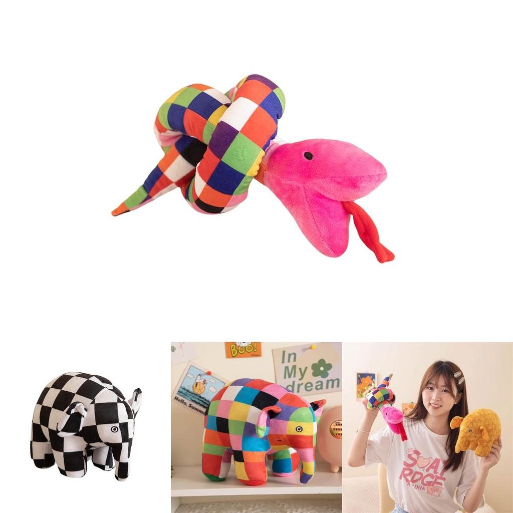 Elmer's Colors Elefant Gosedjur Mjuk Och Mysig Gosedjur För Barn