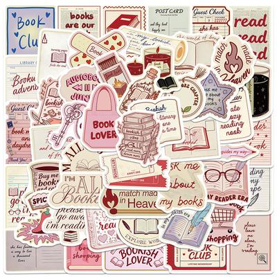 10/50 Stück Niedliche Buch-Aufkleber Für Laptop Scrapbook Gepäck Gitarre Helm DIY Graffiti Ästhetische Aufkleber