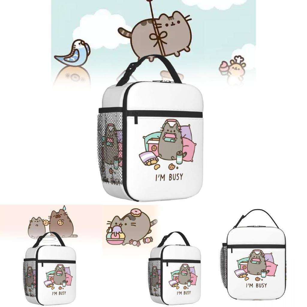 Pusheen Childrens Lunch Bag With Full Print For Kids School Picnic Use