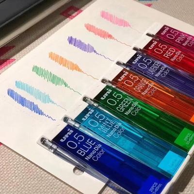 UNI Mitsubishi NanoDia 0.5mm Colored Pencil Lead Refills – Durable, Break-Resistant Lead