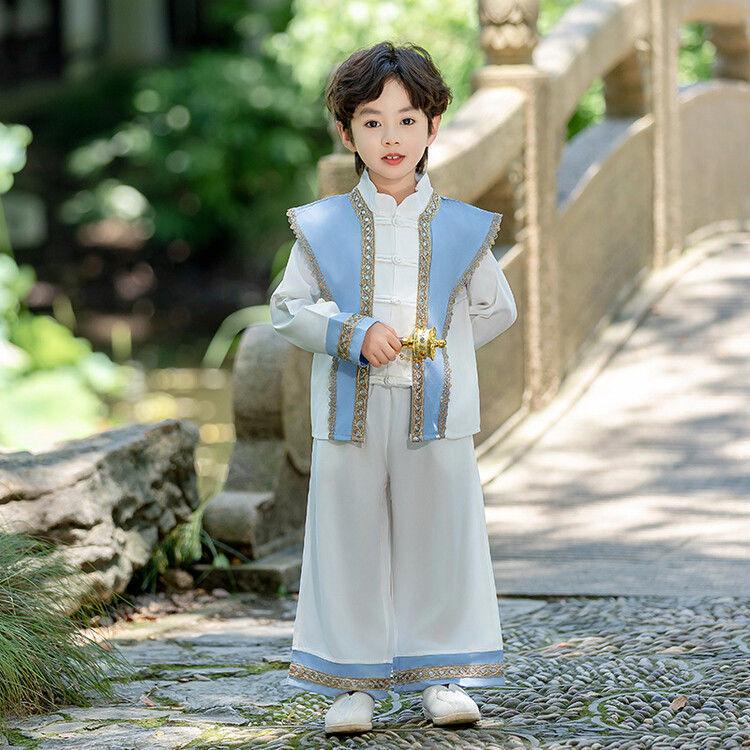 Autumn Miao Ethnic Costume for Boys & Girls Tang Suit Hanfu Dress