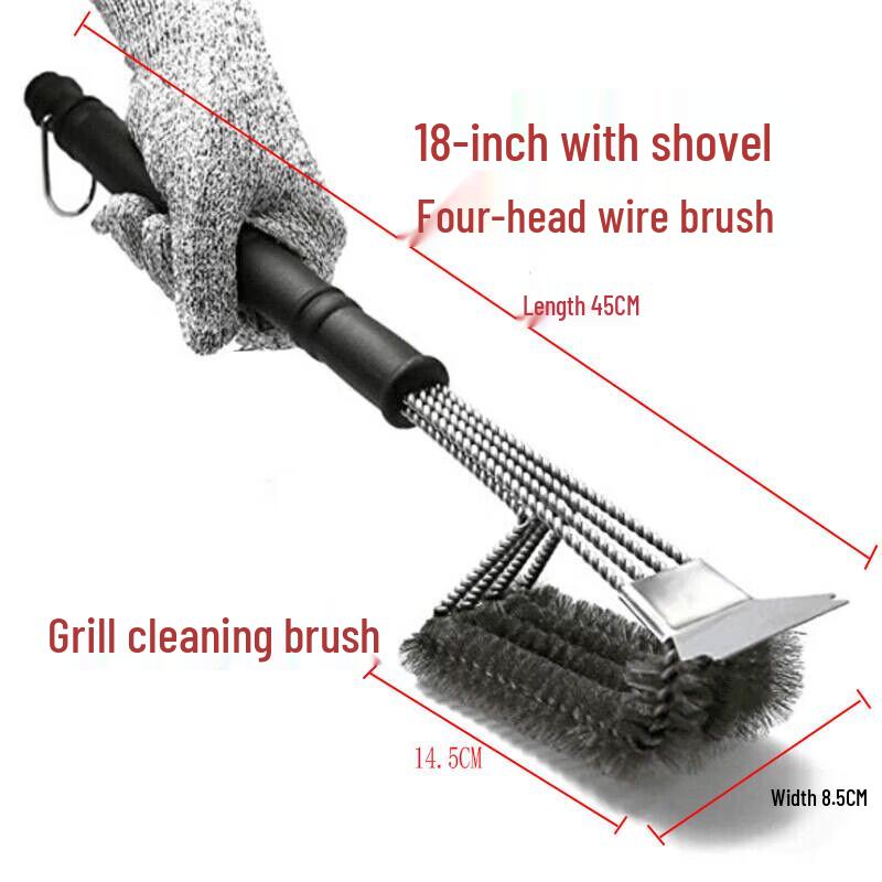 18-inch Large Steel Wire BBQ Grill Cleaning Brush