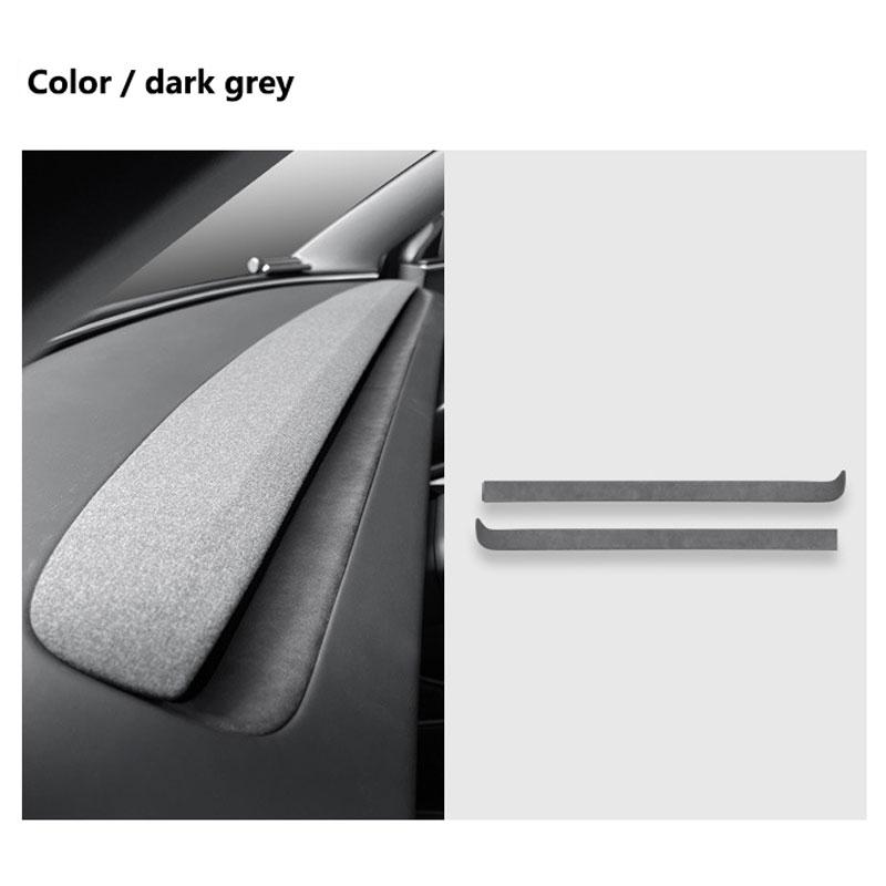 For New Model 3 + Highland 2025 Car Instrument Panel Decoration Plate Sticker Suede Protection Car Interior Accessories