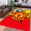Manchester United Logo Carpet Soccer Themed Red and Yellow Floor Mat Suitable for use as an anti-slip for living room bedroom sofas