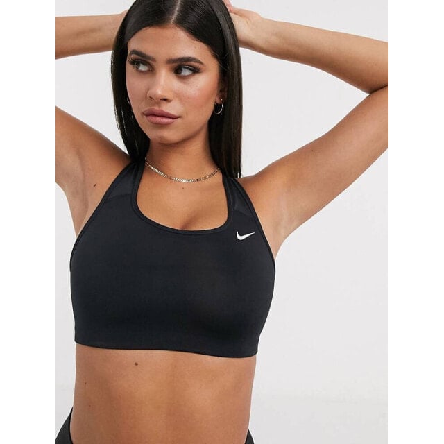 

Черный спортивный бюстгальтер со средней поддержкой Nike Training