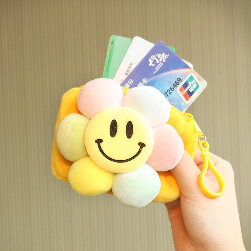 Colorful Daisy Coin and Earphone Pouch Keyholder Gift