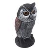 Fake Owl Decoys for Outdoor, Realistic Design Pest Repellent, Hand Painted Non Fading Color Bird Deterrents, Shake Head Design for Garden Protection,