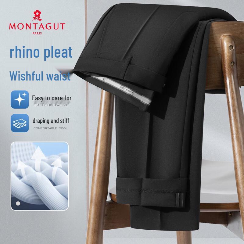 MONTAGUT Men s Business Casual Easy-Care Trousers 40