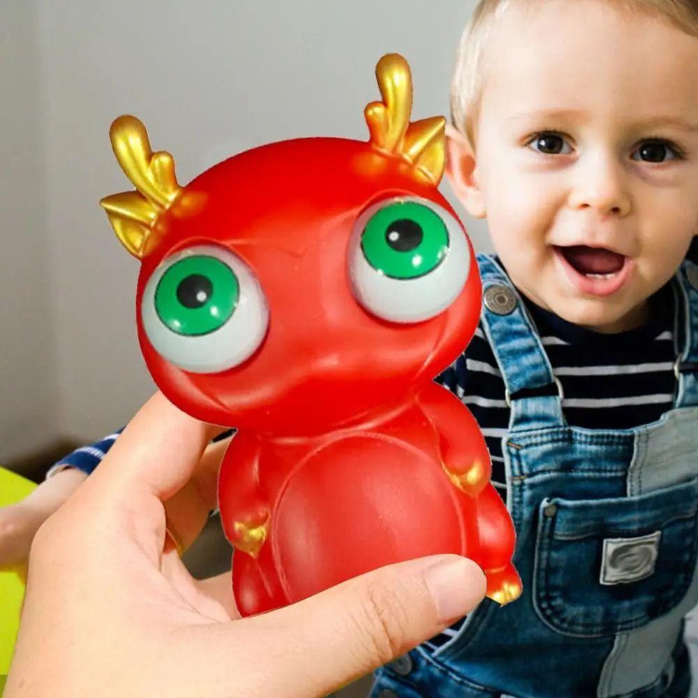 

Simulation Dragon Stress Relief Dragon Toy Cartoon Animal Light-up Eyeball Doll Baby Game White Glaring style