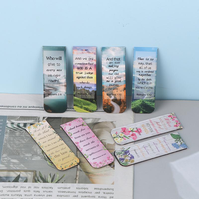 12Pcs Aesthetic Motivational Bible Quotes Paper Bookmarks Diy Students Readers Page Markers Library Office Page Marking