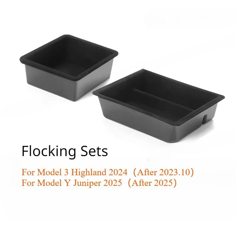 For Tesla Model 3/Y/3 Highland Model Y Juniper 2025+ Central Control Storage Box Organizer Tray Armrest Cubby Drawer Accessories