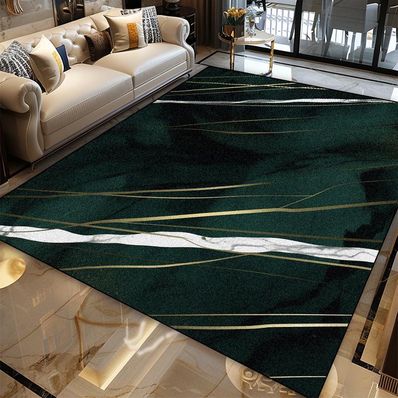 Nordic High-end Living Room Decoration Green Carpet Luxury Bedroom Non-Slip Floor Mat Customizable Kitchen Balcony Area Rugs