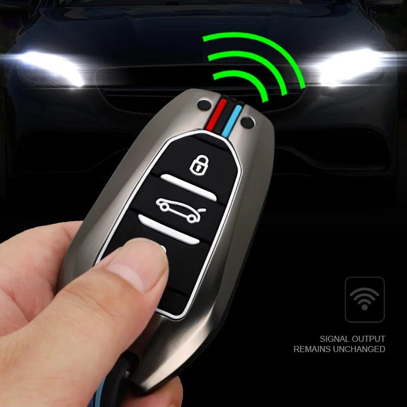 Zinklegierung Auto Schlüsselhülle Schale Abdeckung für Peugeot 308 408 508 2008 3008 4008 5008 Citroen C4L C6 C3-XR Picasso DS3 DS4 DS5