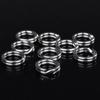 100pcs/Set 3#-8# Fishing Split Rings Double-Loop SS Lures Tackle Connectors Tool